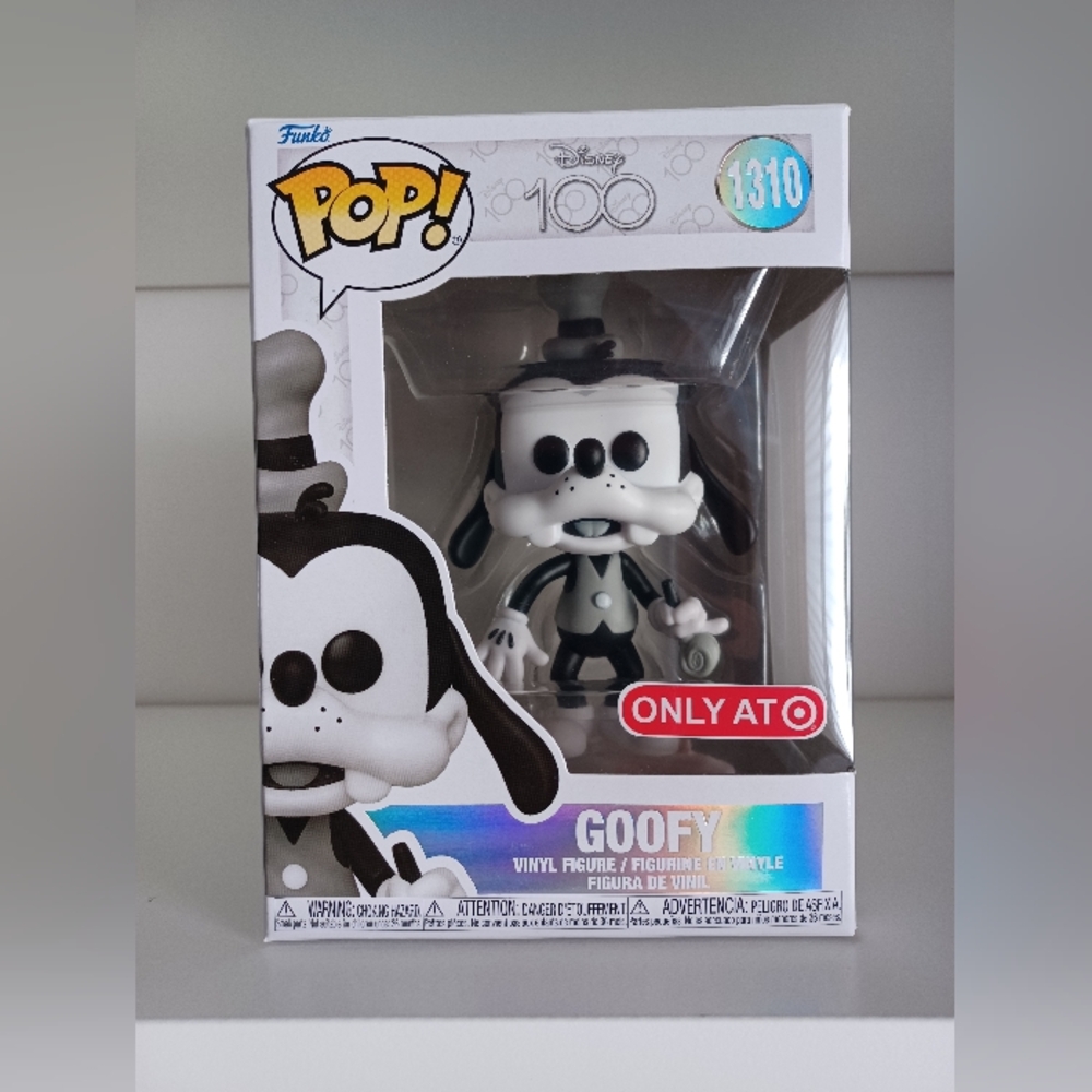 Disney Goofy Black And White From Disney 100 1310 Vinyl Figure Funko Pop Toy
